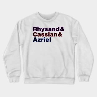 ACOTAR Bat Boys Line Up Purple Red and Blue (black) Crewneck Sweatshirt